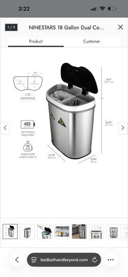 Motion Sensor 18g Trash Can