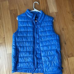 Blue Men’s Puffer Vest Fit Size M