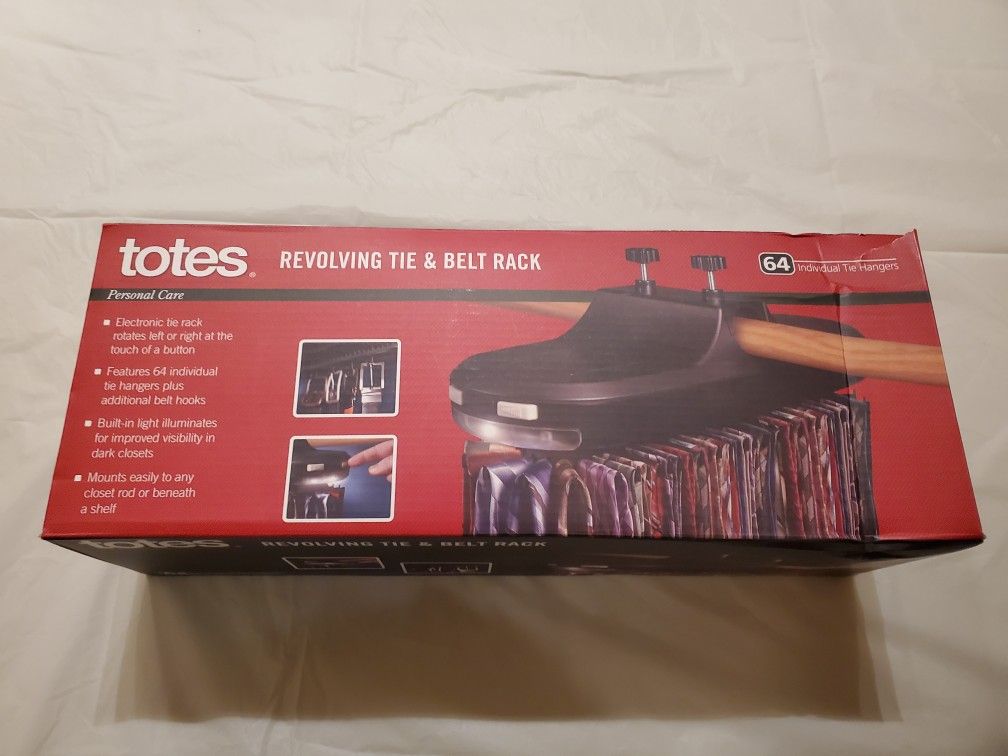 New Totes Revolving Tie & Belt Rack - $25