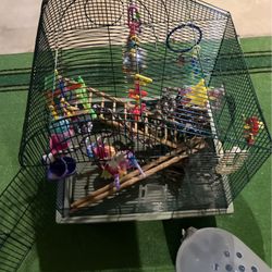 Bird Cage with toys And More