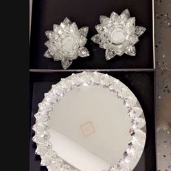 Gorgeous Krystal Set 2 Candle Holder 