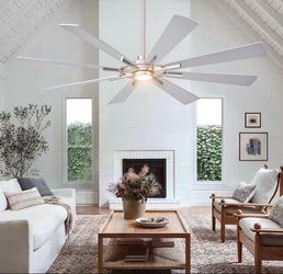 [ExpertFan for Large Air Volume]: Built with exclusive WiseSpeed technology, BOOSANT 60 inch large ceiling fans with light produce over 33% air veloci
