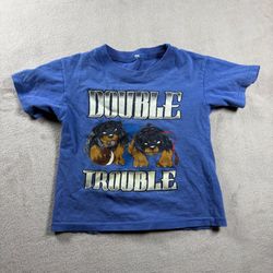 Vintage Dawg Pound Kids Size 4T Blue T Shirt Rottweiler Rap Tee Top Pup 1995