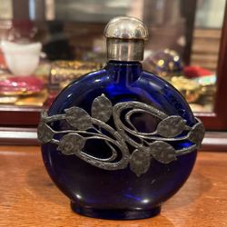 Perfume Bottle Blue Glass