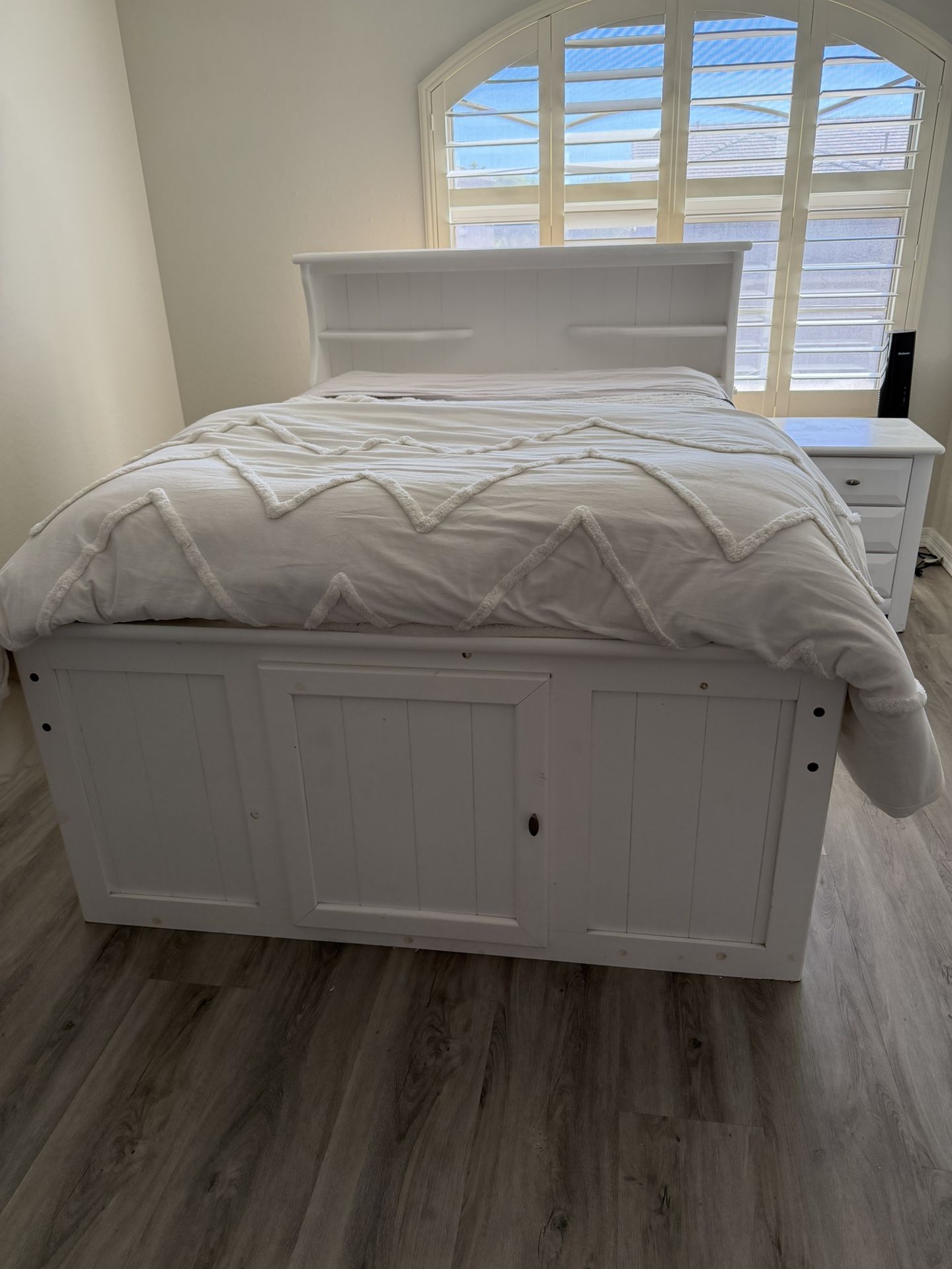 Bookcase Headboard And Bed Frame for Full Bead