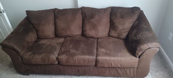 Chocolate loveseat and sofa set