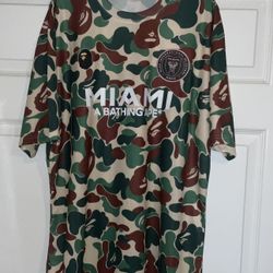 Inter Miami Bape A Bathing Ape Soccer Jersey Camo New w Tags Adult size XL new with tags