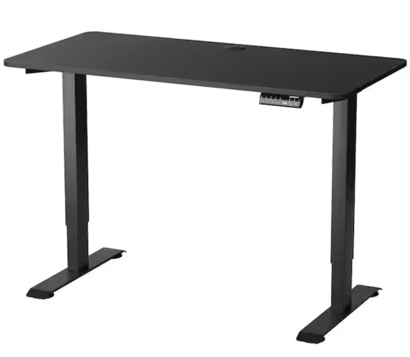 48 in. Maple Steel Electric Adjustable Standing Desk Stand Up Workstation with Control