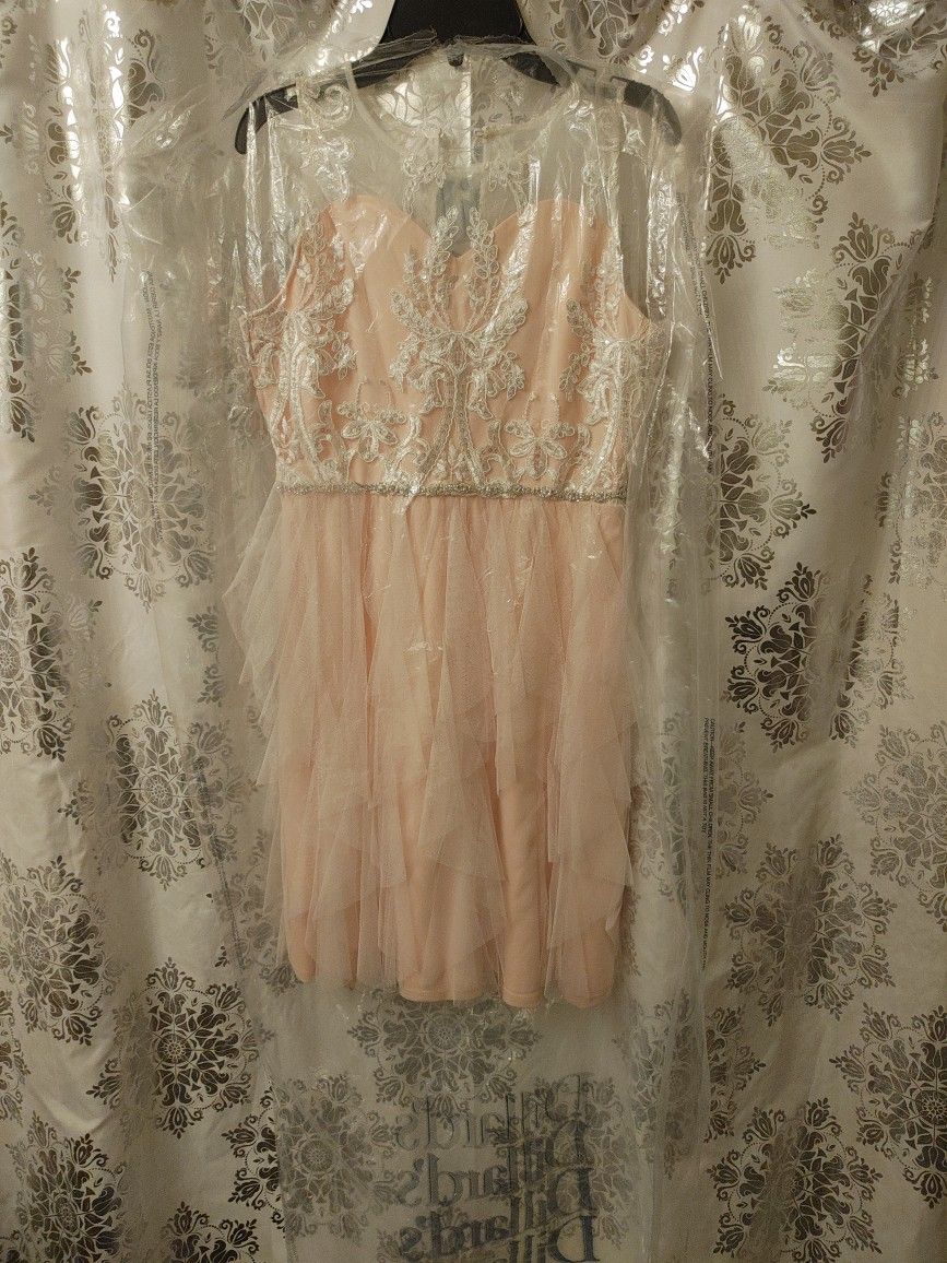 Girls Size 16 Dress Light Pink Or Peach
