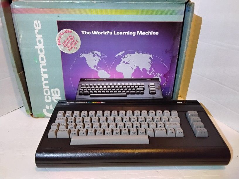 Commodore 16 C16 Vintage Home Computer In Box RARE Atari/Apple II/C64 Era