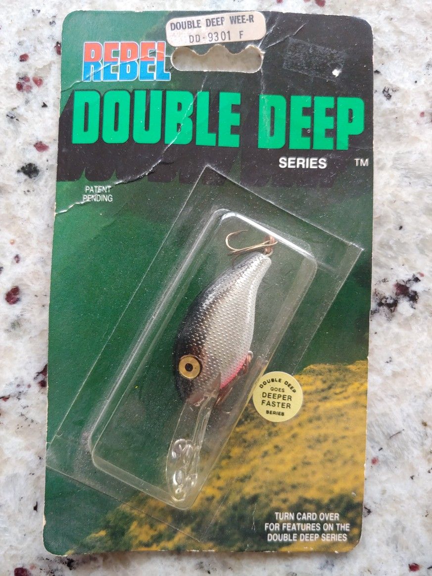 VINTAGE Rebel Double Deep Wee-R Deep Crankbait Fishing Lure - NOS