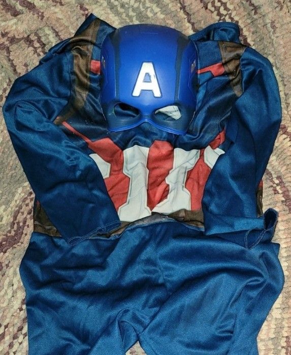 Halloween Costume Youth Kids Child Boys Girls Size Medium Marvel Captain America