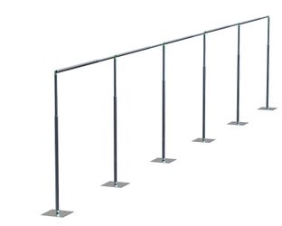 Adjustable Heavy Duty Portable 10FT X 50FT Pipe And Drape Backdrop Kit Quick Set Up Easy For Wedding&Party&Event&Photography&Show&Display (No Drape), 
