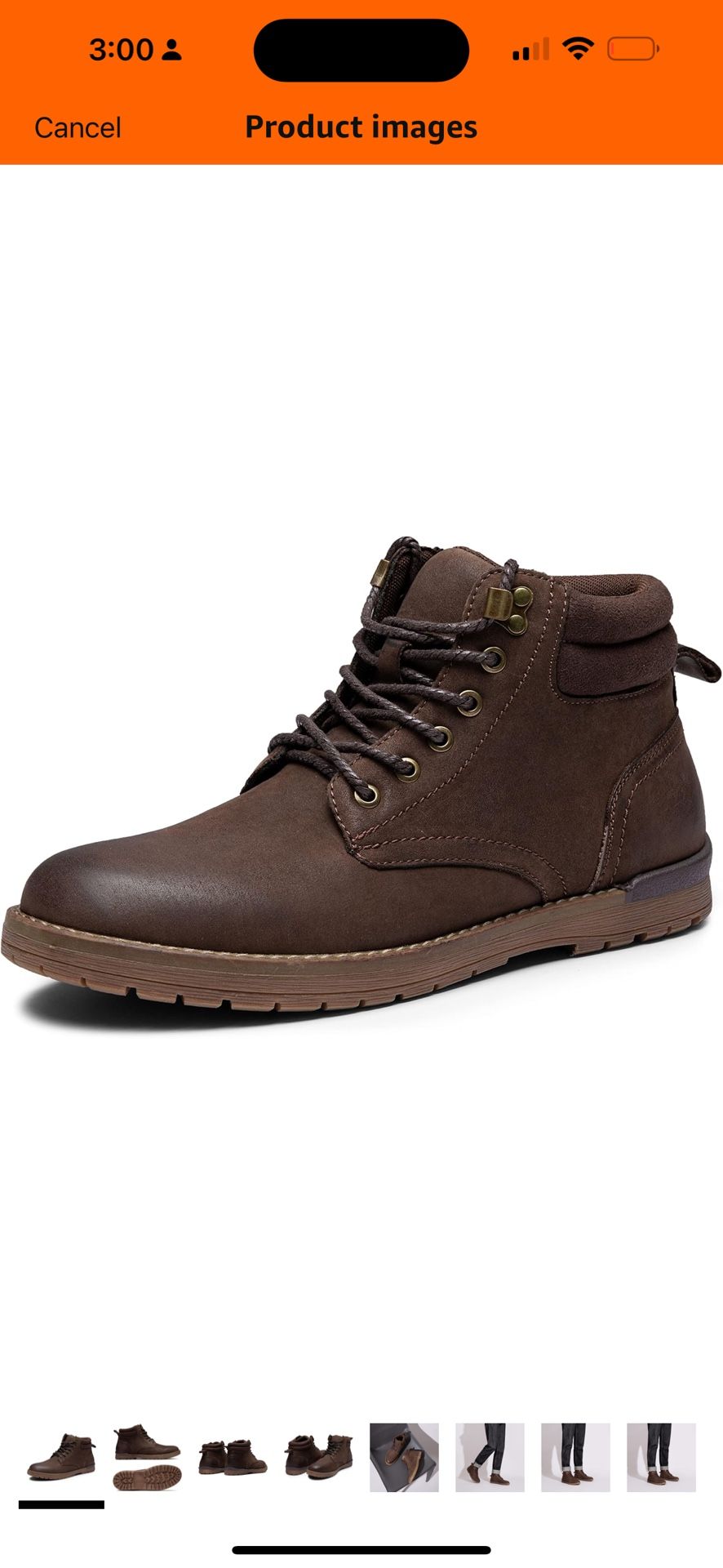 Vostey Men's Hiking Boots Waterproof Casual Chukka Boots for Men size 9.5 $30