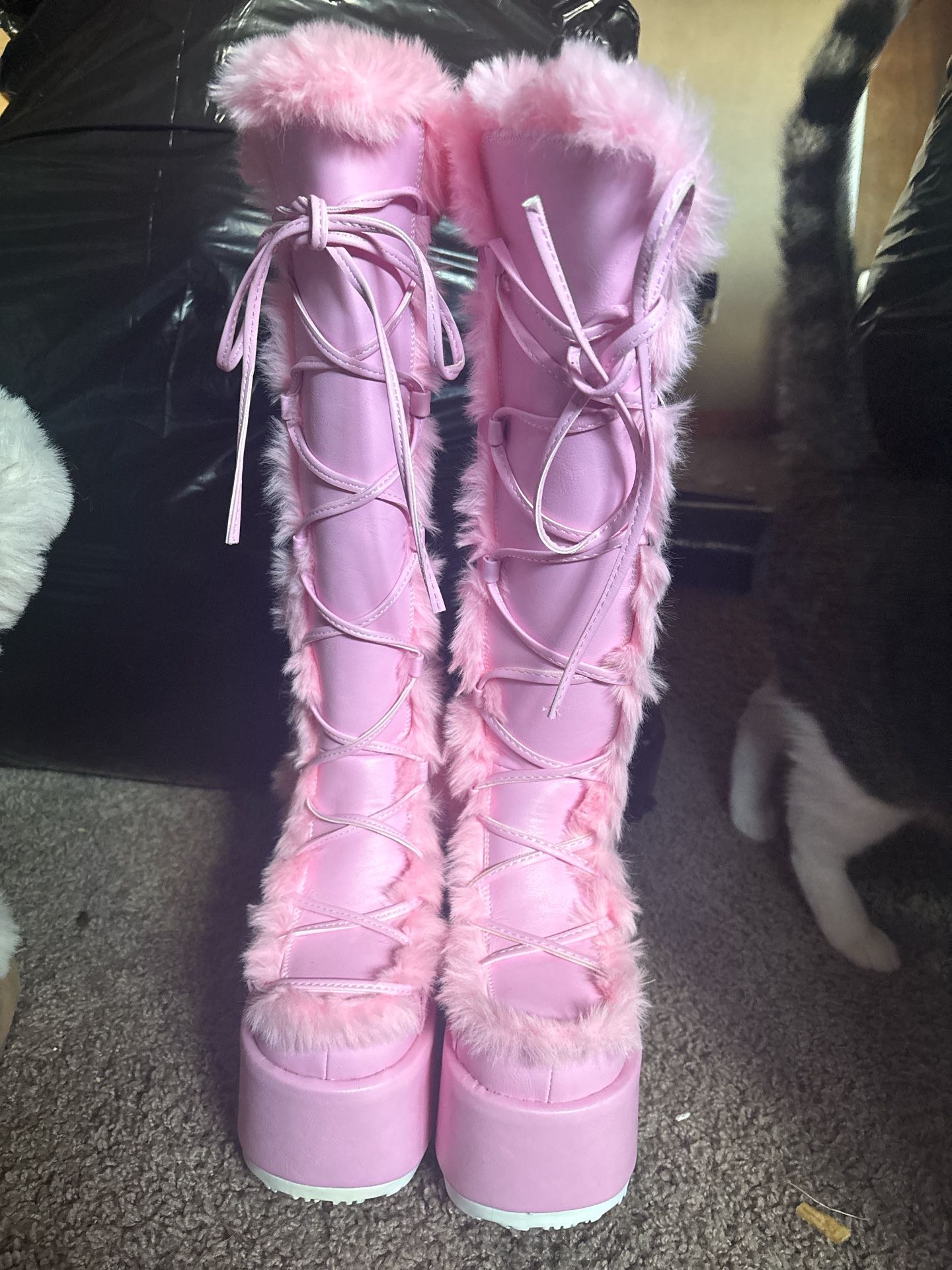Demonia Pink Platform Boots
