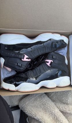 Black and pink Jordan’s