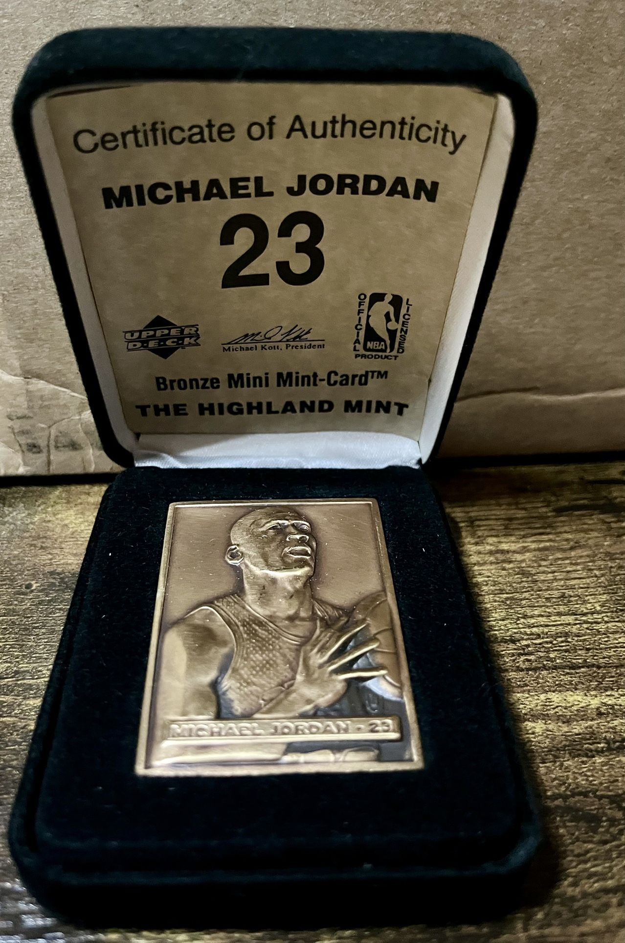 Michael Jordan Highland Mint Mini-Card Bronze with Protective Case
