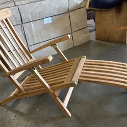 Teak Folding deck chair adjustable