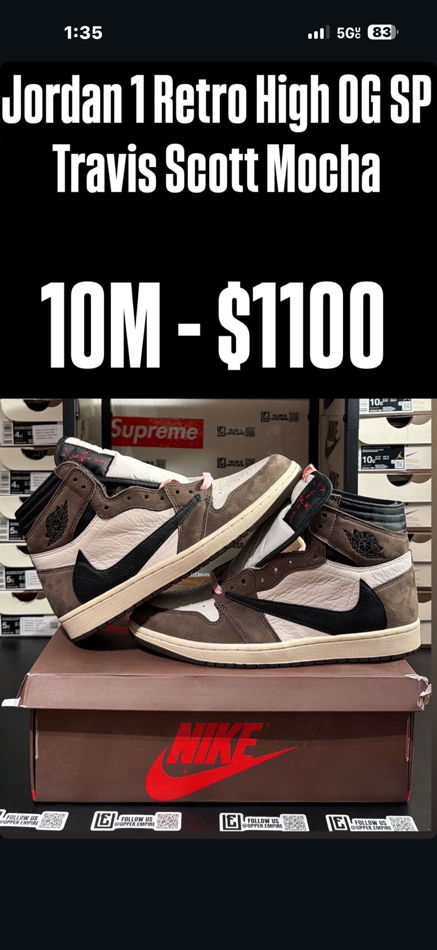 Jordan 1 Retro High OG SP Travis Scott 