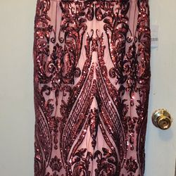 Formal Long Burgundy Red Dress