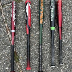 Variety Of Baseball Bats 