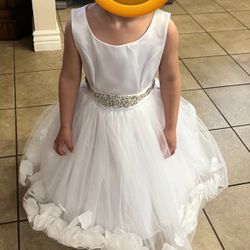 Toddler White Dress 