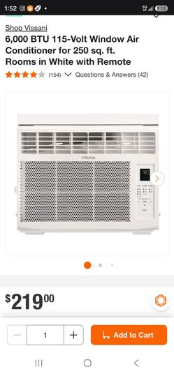 2 day old window air conditioner 6k btu