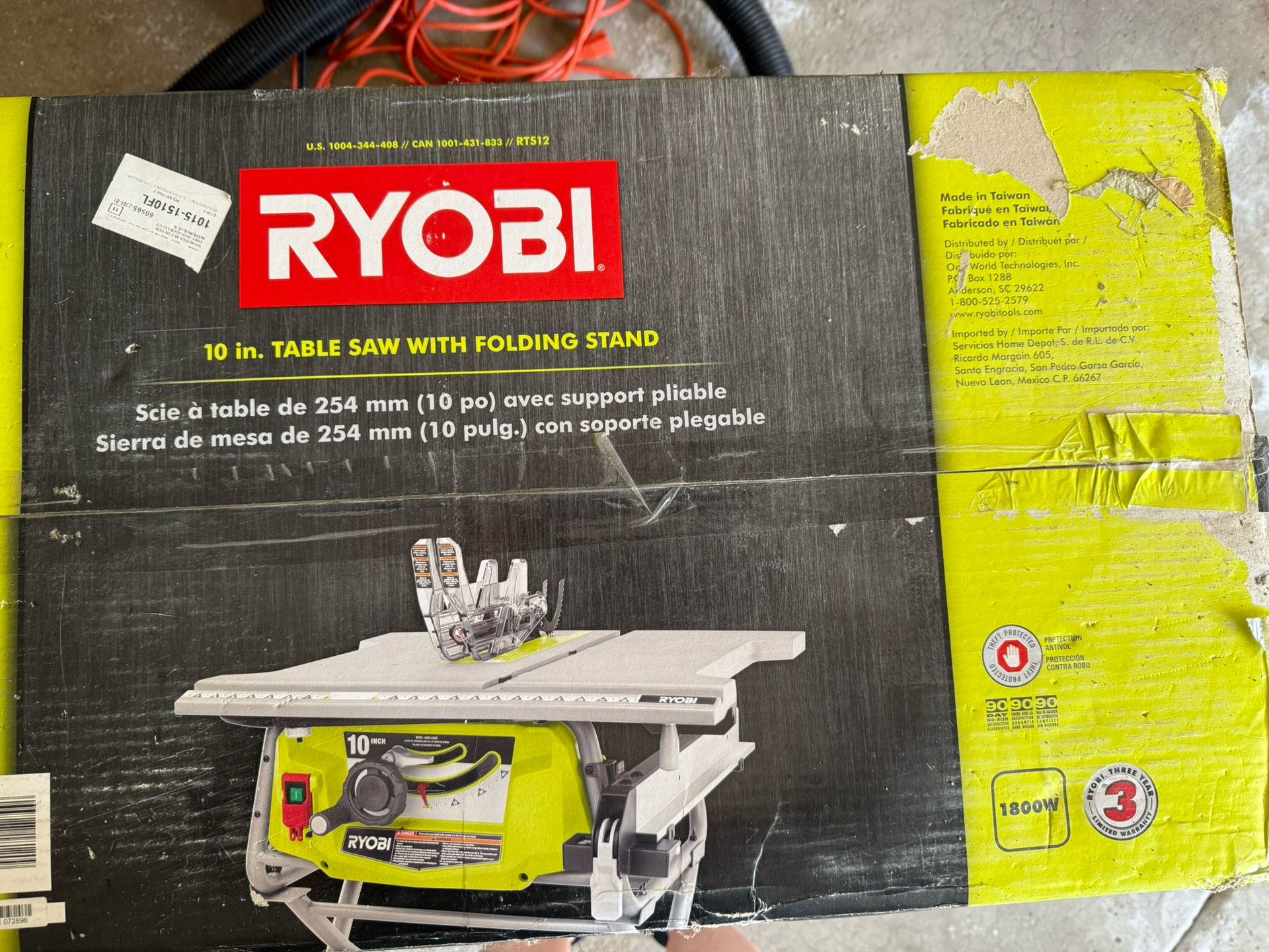 New In box Ryobi Table Saw