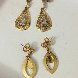 Aretes Laminados Diferentes Modelos Joyería Antigua C/u