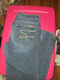 Seven Jeans Med/dark Size 27 Like New Flare