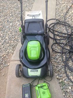 Greenhouse lawn mower battery operated