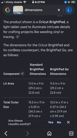 Cricut  Bright Pad