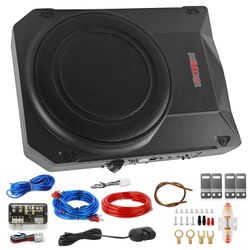5Core 10 inch Slim Under Seat Car Audio Subwoofer 800W Active Powered Built in Amplifier Truck Sub Woofer in Enclosure Box BTUBE UNDR ST 150