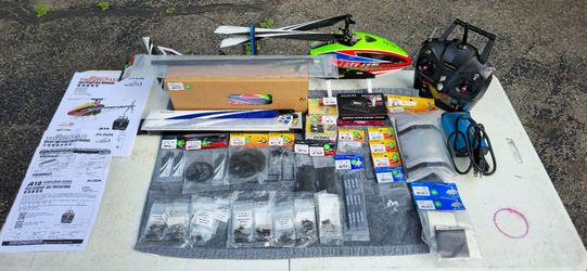 Align T-Rex 450L Dominator w/upgrades and tons of spare parts. HELI WAS NEVER FLOWN!!! LIKE NEW!