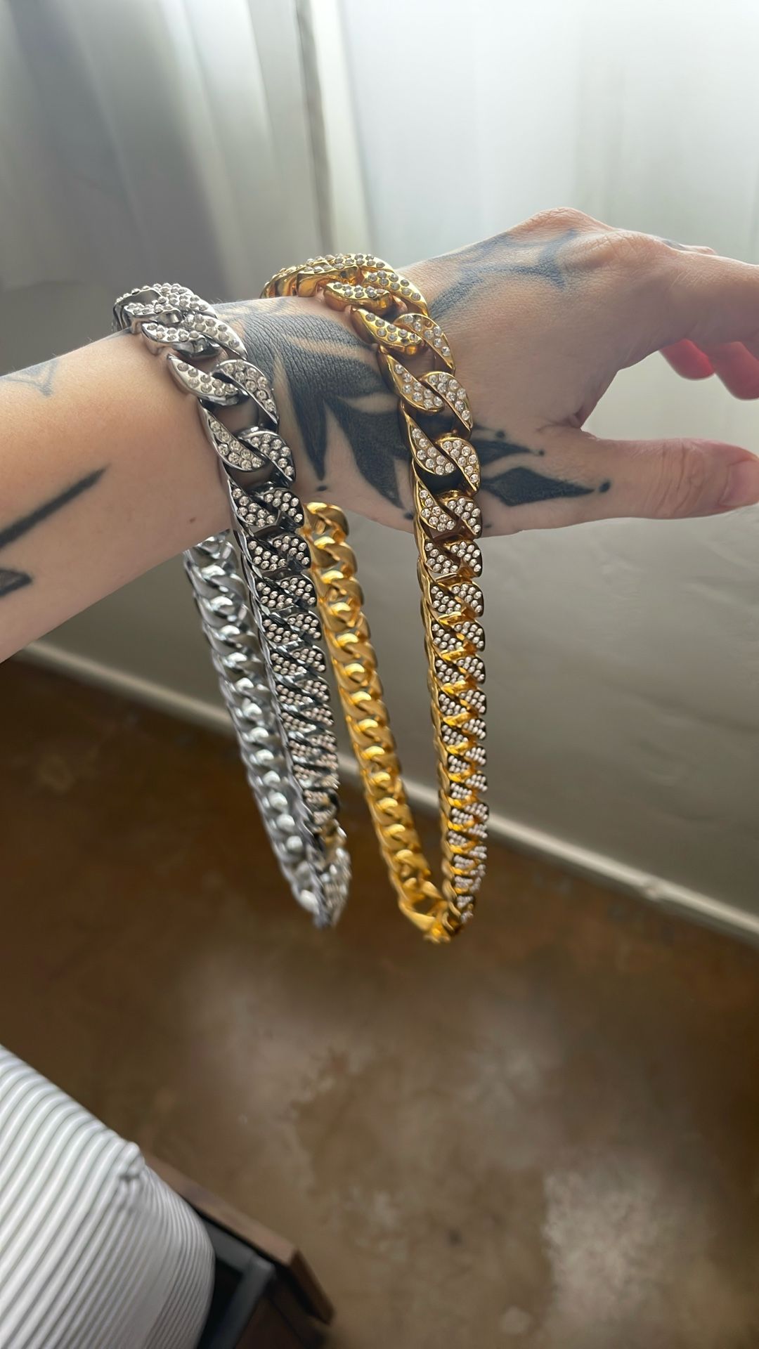 Silver And Gold Plated Chains