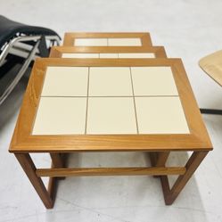 Mid-Century Modern Danish Teak Nesting Tables From Möbelfabrikk Toften
