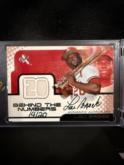 Lou Brock HOF Auto Relic /20 Cardinals