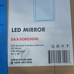 Dax Sorrent Frameless Bathroom LED Mirror W/ Defogger