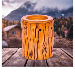 Mindful Design Rustic Wood Wax Melt Warmer for Scented Wax - Electric Plug-in Candle Wax Warmer - Home Office Bedroom Living Room Decor
 