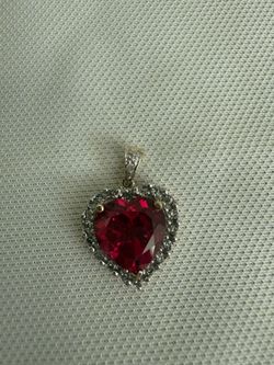 10k Gold 4Ct created Ruby natural diamonds
