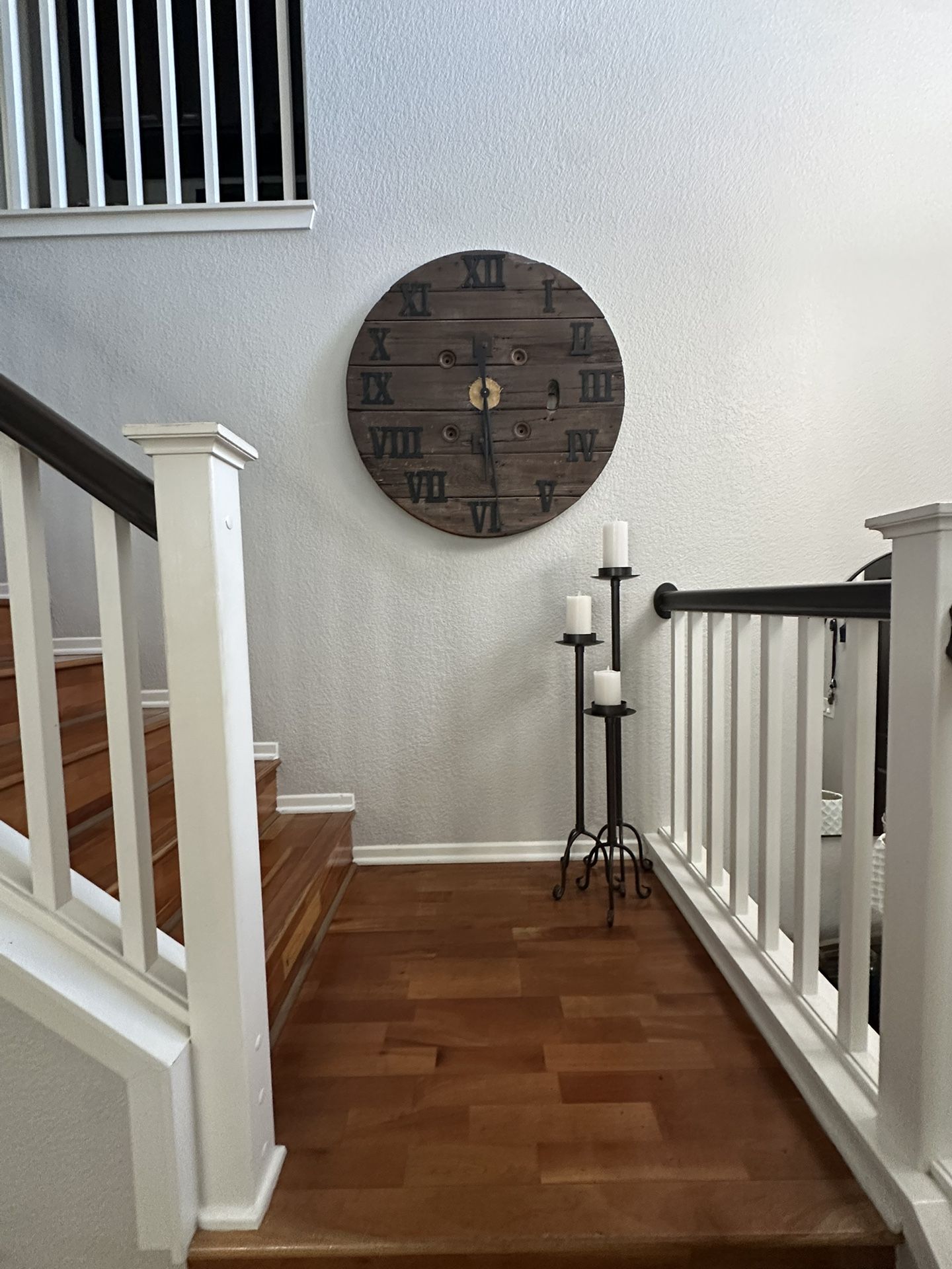 Antique Wooden Cable Spool / Wire Reel Clock