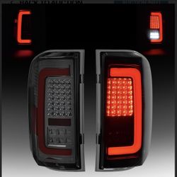 FULL LED Tail Lights Compatible With 2007-2013 Silverado 1500 2500HD 3500HD Rear Tail Lamps w/Running Lights Turn Signal Brake Lights Reverse Lights 1