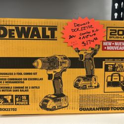 Dewalt DCK227D2 20V Combo Kit *New*