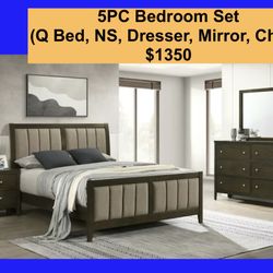 🌺 FREE DELIVERY 🌺Brand New 5PC Queen Size Bedroom Set 