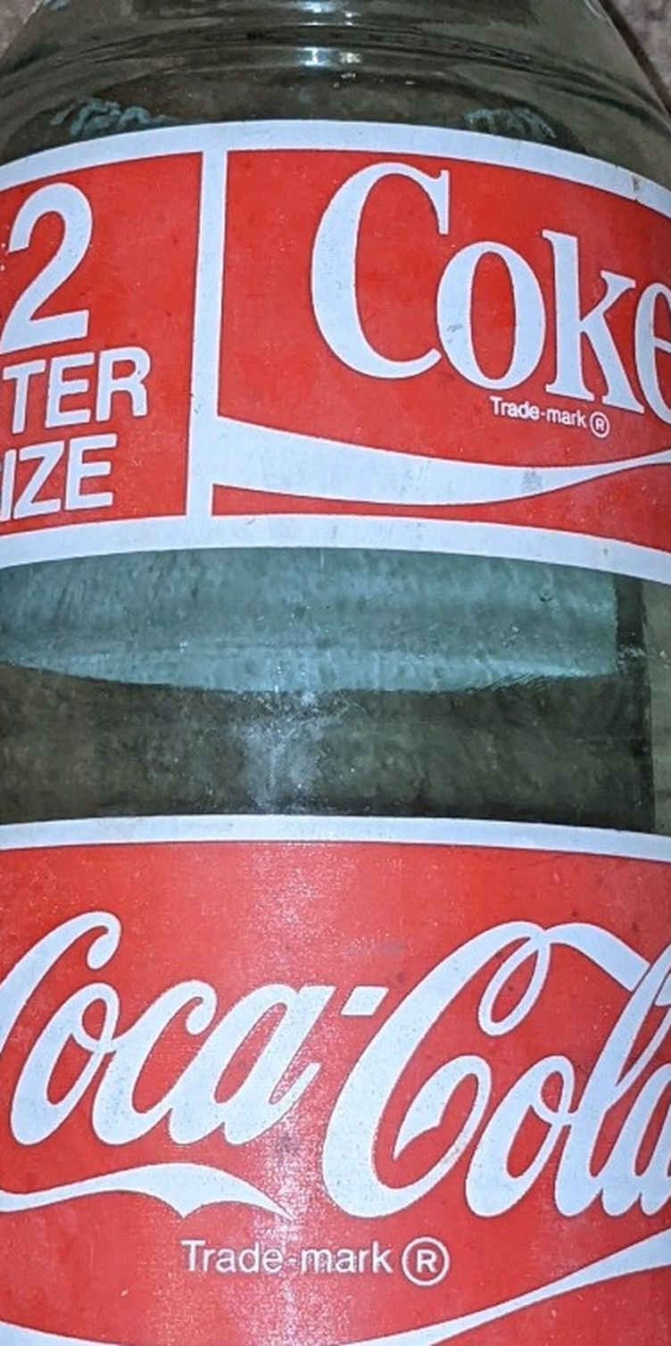Vintage 2 Liter Coke Cola Glass Bottle