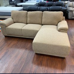 CAMEL CHAISE SOFA!!! DELIVERY TONIGHT!!!TEXT 30777 TO 22462 FOR $50 DOWN!!!