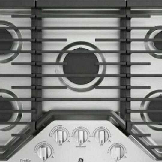 GE Profile 30" 5 Burner Built In Stainless Steel Gas Stove Cook Top PGP7030SLSS MSRP $1777.