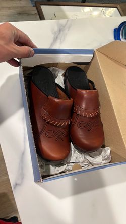 Dansko Sabina Brown Latigo Clogs Size 38