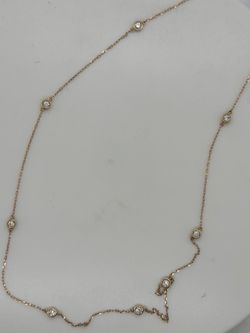 Lab grown diamond necklace in 14kyg