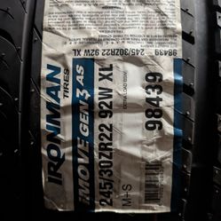 245/30/ZR22 Ironman Imove Gen3 Brand New 